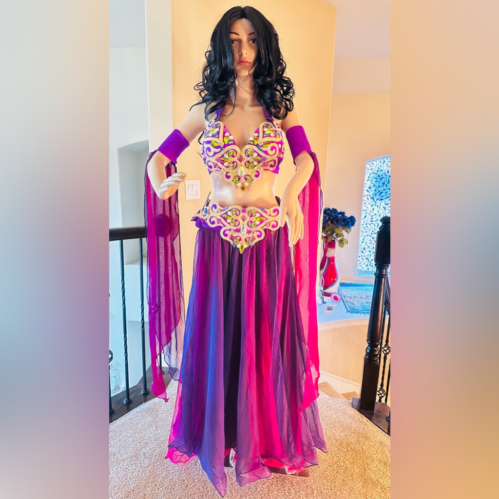 Pink And Purple Princess Style Belly Dance Costume